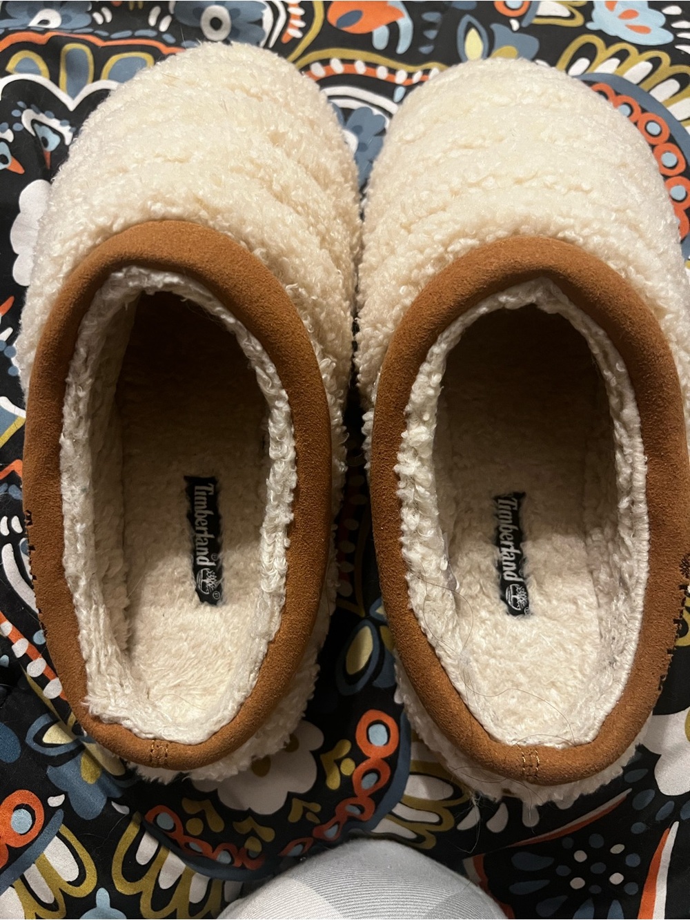 Timberland furry slip on